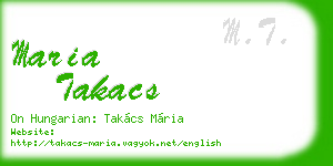 maria takacs business card