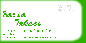 maria takacs business card